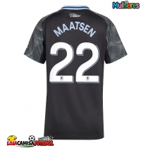 Camisa de Futebol Aston Villa Ian Maatsen #22 Equipamento Secundário Mulheres 2025-26 Manga Curta